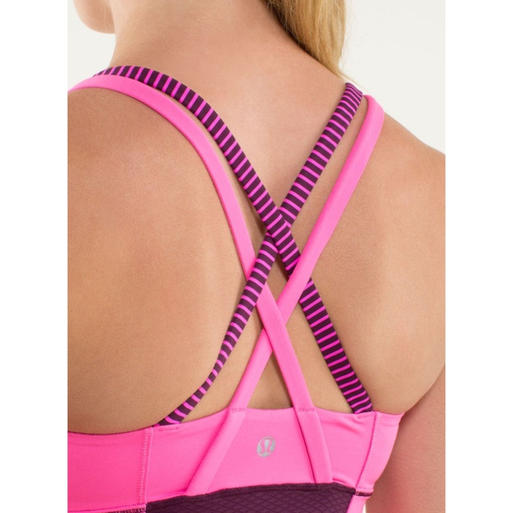LULULEMON Energy Tank Hyper Stripe Raspberry Glo Light Raspberry Glo Light Plum - Picture 4 of 12